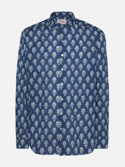 MC2 Saint Barth Muslin Cotton Shirt Sikelia With Boho Print 9 MC2 Saint Barth Muslin Cotton Shirt Sikelia With Boho Print -MC2 Saint Barth Shop UID SIK000104648F MAN SHIRT BLUEINDIGOMC2 MC2 5