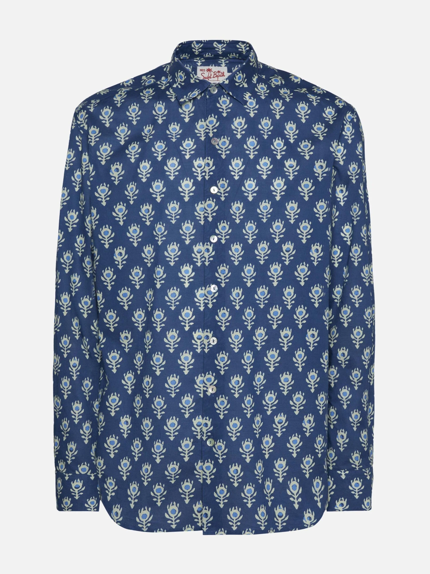 MC2 Saint Barth Muslin Cotton Shirt Sikelia With Boho Print 6 MC2 Saint Barth Muslin Cotton Shirt Sikelia With Boho Print - Image 4