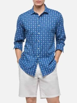 MC2 Saint Barth Muslin Cotton Shirt Sikelia With Batik Print