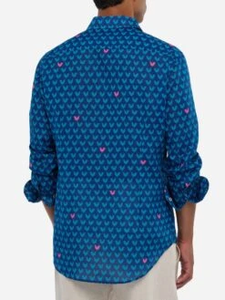Man Muslin Cotton Sikelia Shirt With Rooster Print -MC2 Saint Barth Shop UID SIK0001GAUL61 MAN SHIRT BLUE MC2 MC2 3 d0b1780c c6c7 4186 9c23 0c6563b8617e