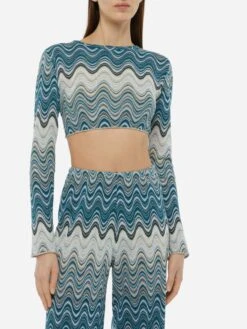 MC2 Saint Barth Siviglia Raschel Knit Cropped T-shirt