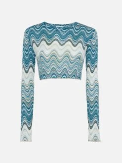 MC2 Saint Barth Siviglia Raschel Knit Cropped T-shirt 11 MC2 Saint Barth Siviglia Raschel Knit Cropped T-shirt -MC2 Saint Barth Shop UID SIV00101844H WOMAN SHIRT GREEN 0 0 20250324143501 5