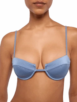 MC2 Saint Barth Marielle Shimmeravio Blue Classic Swim Briefs - Salina Avio Blue Underwired Bralette 12 MC2 Saint Barth Marielle Shimmeravio Blue Classic Swim Briefs - Salina Avio Blue Underwired Bralette -MC2 Saint Barth Shop UID SLN000100146H WOMAN TOPBIKINI SKY PLAIN.COLOR 0 2