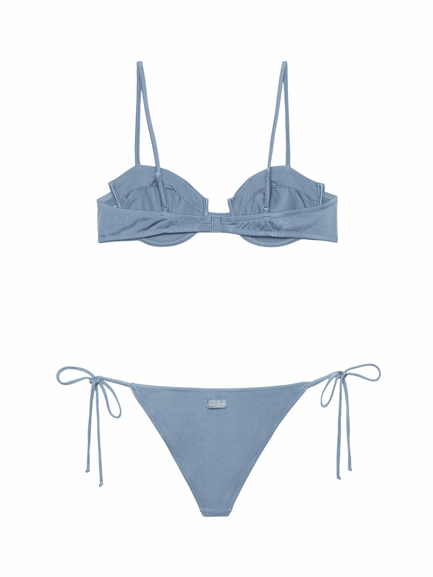 MC2 Saint Barth Marielle Shimmeravio Blue Classic Swim Briefs - Salina Avio Blue Underwired Bralette 5 MC2 Saint Barth Marielle Shimmeravio Blue Classic Swim Briefs - Salina Avio Blue Underwired Bralette - Image 3