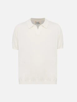 MC2 Saint Barth Sloan Jr White Knitted Polo Shirt
