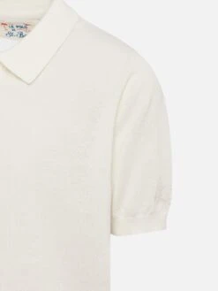 MC2 Saint Barth Sloan Jr White Knitted Polo Shirt -MC2 Saint Barth Shop UID SLO000400136H BOY KNITWEAR WHITE 03