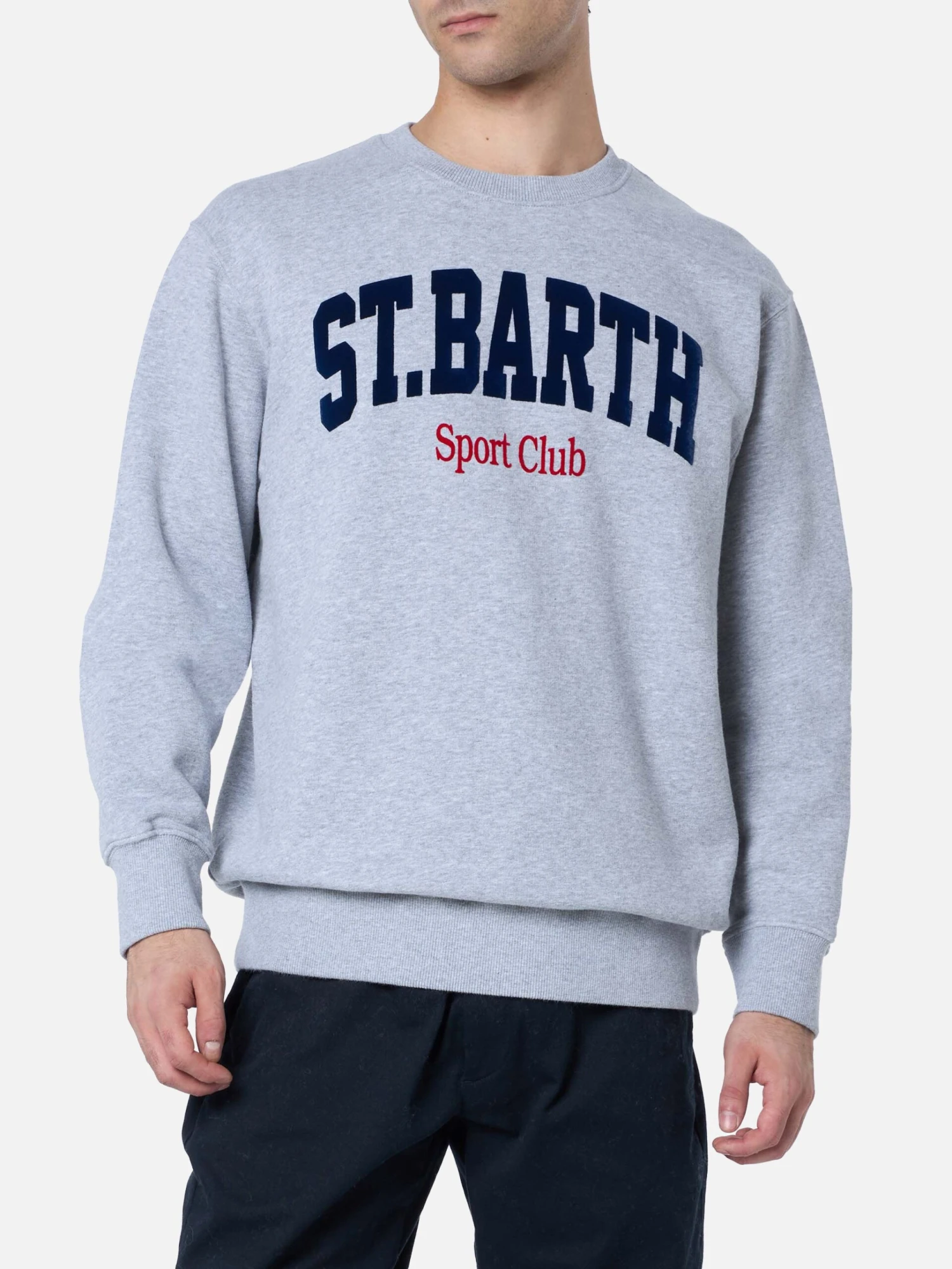 MC2 Saint Barth Man Gray Melange Sweatshirt Soho St Barth Sport 3 MC2 Saint Barth Man Gray Melange Sweatshirt Soho St Barth Sport