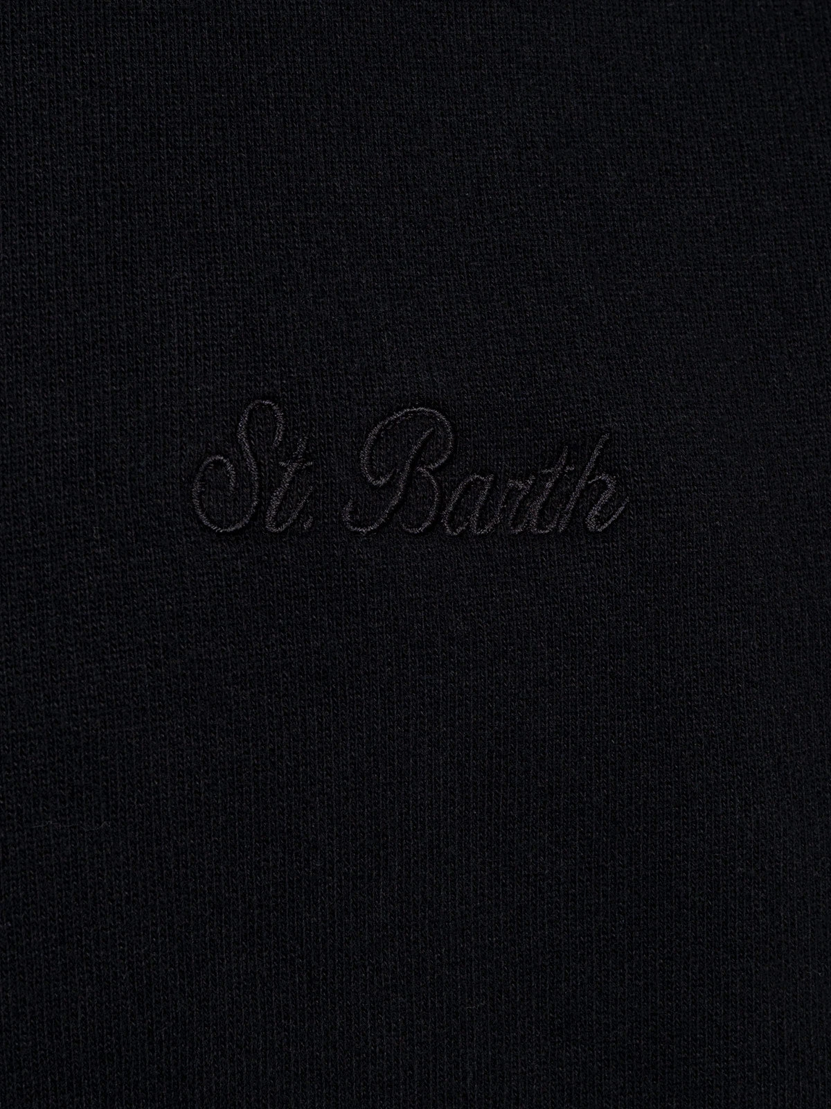 MC2 Saint Barth Man Black Sweatshirt Soho With St. Barth Embroidery 7 MC2 Saint Barth Man Black Sweatshirt Soho With St. Barth Embroidery - Image 5
