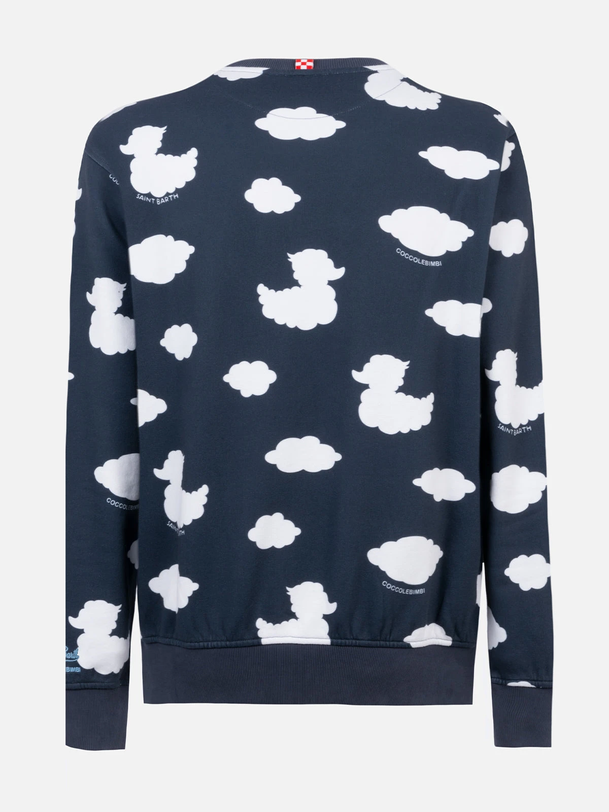 MC2 Saint Barth Crewneck Blue Sweatshirt With Coccole E Nuvole Embroidery | COCCOLEBIMBI SPECIAL EDITION 8 MC2 Saint Barth Crewneck Blue Sweatshirt With Coccole E Nuvole Embroidery | COCCOLEBIMBI SPECIAL EDITION - Image 6