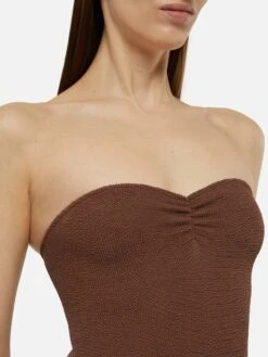 MC2 Saint Barth Soleil Brown Crinkle Strapless One-piece Swimsuit -MC2 Saint Barth Shop UID SOLL00103164H WOMAN ONEPIECE BROWN 0 0 20250324143501 2