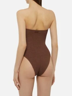 MC2 Saint Barth Soleil Brown Crinkle Strapless One-piece Swimsuit -MC2 Saint Barth Shop UID SOLL00103164H WOMAN ONEPIECE BROWN 0 0 20250324153500 3