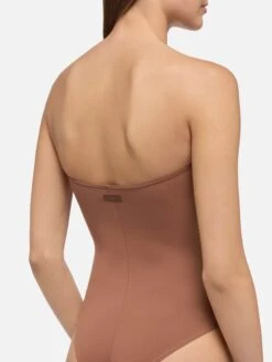 MC2 Saint Barth Soleil Brown Strapless One-piece Swimsuit -MC2 Saint Barth Shop UID SOLL00300132H WOMAN ONEPIECE BROWN PLAINCOLOR MC2 2