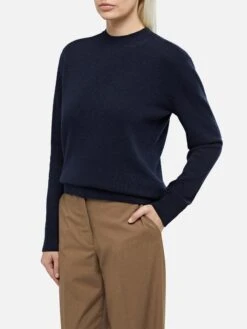 MC2 Saint Barth Woman Navy Blue Cashmere Blend Sweater Sorbonne