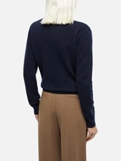 MC2 Saint Barth Woman Navy Blue Cashmere Blend Sweater Sorbonne -MC2 Saint Barth Shop UID SORB00100010G WOMAN KNITWEAR BLUE 30x30 0 20241121163500 3
