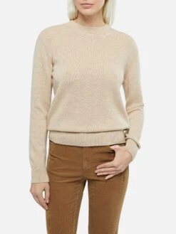 MC2 Saint Barth Woman Beige Cashmere Blend Sweater Sorbonne