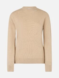 MC2 Saint Barth Woman Beige Cashmere Blend Sweater Sorbonne -MC2 Saint Barth Shop UID SORB00100045G WOMAN KNITWEAR BROWN 1