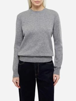 MC2 Saint Barth Woman Mélange Grey Cashmere Blend Sweater Sorbonne