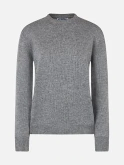 MC2 Saint Barth Woman Mélange Grey Cashmere Blend Sweater Sorbonne -MC2 Saint Barth Shop UID SORB00100122G WOMAN KNITWEAR GREY 1