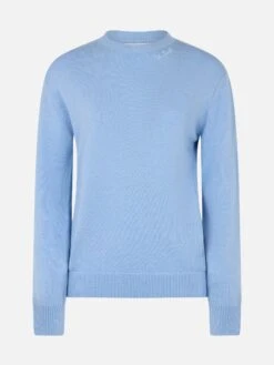 MC2 Saint Barth Woman Light Blue Cashmere Blend Sweater Sorbonne -MC2 Saint Barth Shop UID SORB00100325G WOMAN KNITWEAR SKY 1