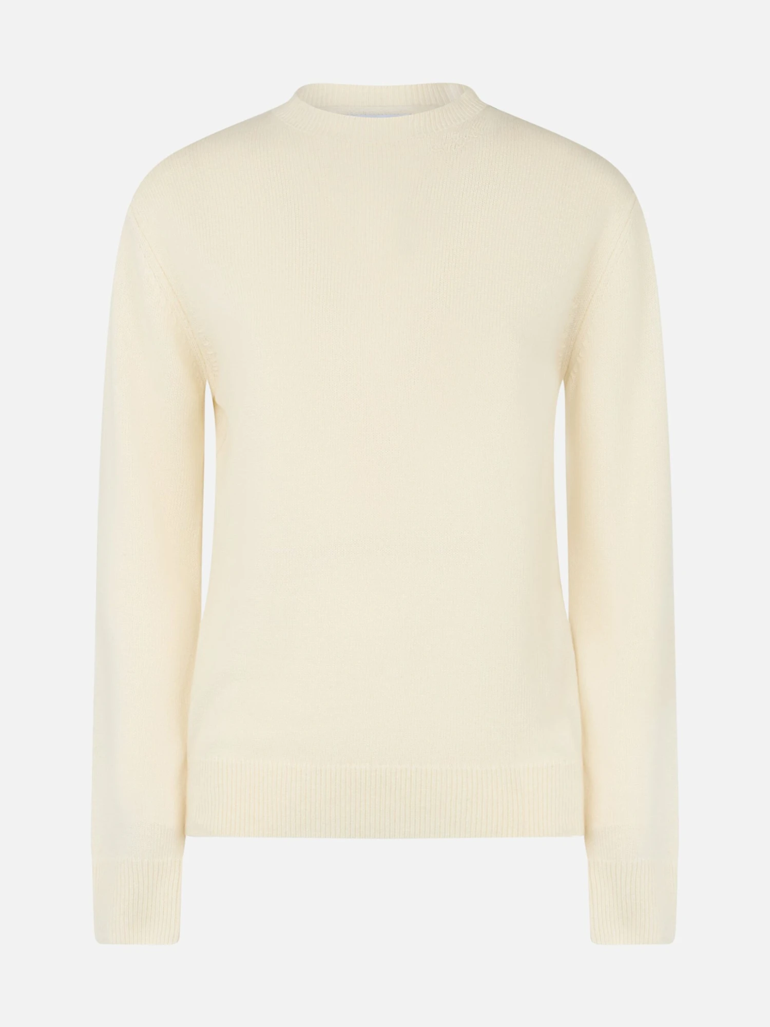 MC2 Saint Barth Woman White Crewneck Cashmere Blend Sweater Sorbonne 6 MC2 Saint Barth Woman White Crewneck Cashmere Blend Sweater Sorbonne - Image 4