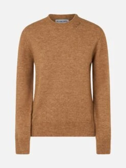 MC2 Saint Barth Woman Stretch Yarn Camel Sweater Sorbonne -MC2 Saint Barth Shop UID SORB00100695G WOMAN KNITWEAR CAMEL 1