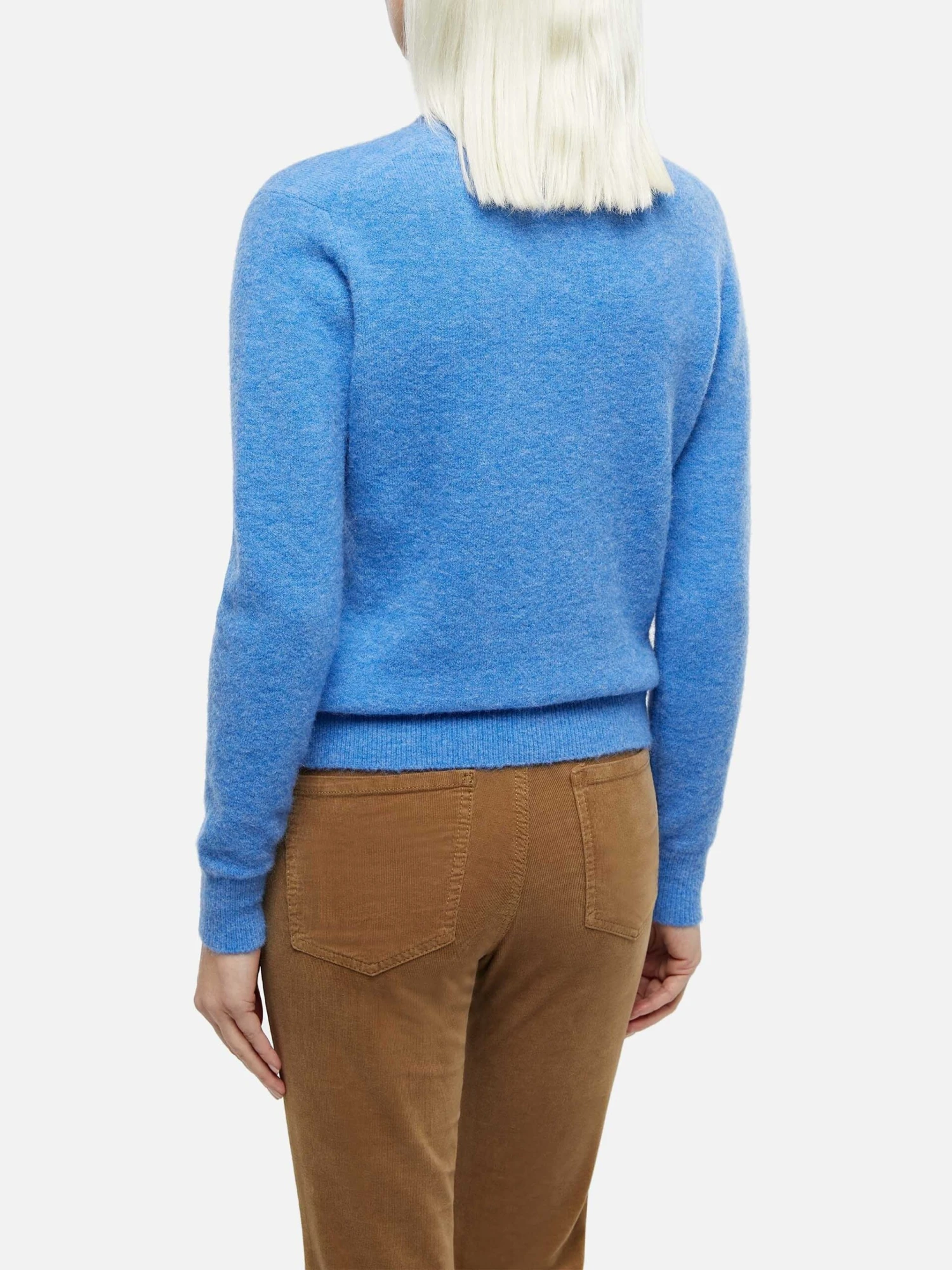 MC2 Saint Barth Woman Stretch Yarn Dusty Blue Sweater Sorbonne 5 MC2 Saint Barth Woman Stretch Yarn Dusty Blue Sweater Sorbonne - Image 3