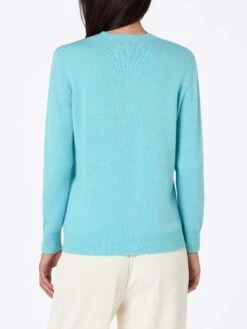 MC2 Saint Barth Woman Water Green Cashmere Blend Sweater Sorbonne -MC2 Saint Barth Shop UID SORB00100826G WOMAN KNITWEAR GREEN 20240903163500 3