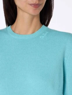 MC2 Saint Barth Woman Water Green Cashmere Blend Sweater Sorbonne -MC2 Saint Barth Shop UID SORB00100826G WOMAN KNITWEAR GREEN 20240903163500 4