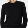 MC2 Saint Barth Woman Black Pure Cashmere Sweater Sorbonne -MC2 Saint Barth Shop UID SORB00200095G woman crewneck black sweater with st barth embroidery pure cashmere 1