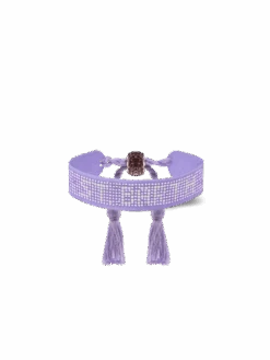 MC2 Saint Barth Lilac Rhinestones Bracelet With St. Barth Lettering