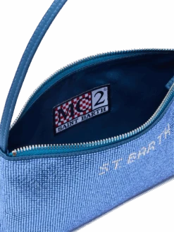 MC2 Saint Barth Mini Bag Strassy With Avio Blue Rhinestones -MC2 Saint Barth Shop UID STRAS00103724H ACCESSORY BAG BLUE PLAINCOLOR 0 6