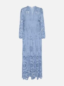 MC2 Saint Barth Sylvia Avio Blue Sangallo Lace Dress -MC2 Saint Barth Shop UID SYV000100379H WOMAN ONEPIECE SKY PLAINCOLOR MC2 4