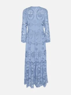 MC2 Saint Barth Sylvia Avio Blue Sangallo Lace Dress -MC2 Saint Barth Shop UID SYV000100379H WOMAN ONEPIECE SKY PLAINCOLOR MC2 5