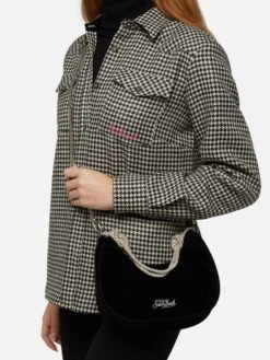 MC2 Saint Barth Black Velvet Baguette Bag Tallulah With Rhinestones Handle 10 MC2 Saint Barth Black Velvet Baguette Bag Tallulah With Rhinestones Handle -MC2 Saint Barth Shop UID TALLU00100199G ACCESSORY BAG BACK PARTY 0 20250107180001 6