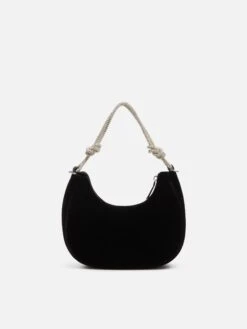 MC2 Saint Barth Black Velvet Baguette Bag Tallulah With Rhinestones Handle 12 MC2 Saint Barth Black Velvet Baguette Bag Tallulah With Rhinestones Handle -MC2 Saint Barth Shop UID TALLU00100199G ACCESSORY BAG BACK PARTY 0 20250107193500 4