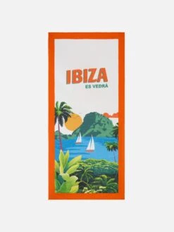 MC2 Saint Barth Microfiber Beach Towel Aidan With Es Vedrà Print