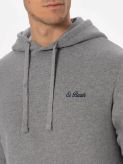 MC2 Saint Barth Man Mélange Grey Sweatshirt Tribeca With St. Barth Embroidery -MC2 Saint Barth Shop UID TRI000102249G MAN SWEATSHIRT MELANGEGREY SPORTCLUB 02
