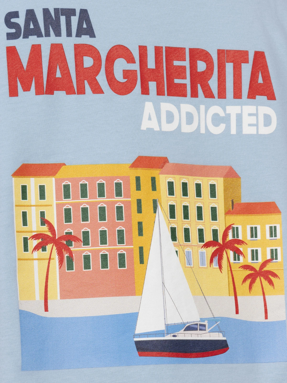 MC2 Saint Barth Boy Cotton T-shirt With Santa Margherita Addicted Postcard Print 4 MC2 Saint Barth Boy Cotton T-shirt With Santa Margherita Addicted Postcard Print - Image 2