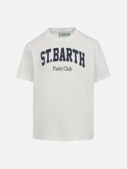 MC2 Saint Barth Boy Cotton T-shirt WithSt. Barth Padel Club Print