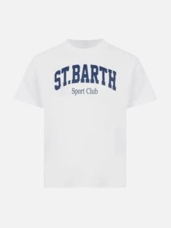 MC2 Saint Barth Cotton T-shirt With St. Barth Sport Club Print