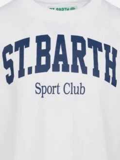 MC2 Saint Barth Cotton T-shirt With St. Barth Sport Club Print -MC2 Saint Barth Shop UID TSH000101166H BOY T SHIRT WHITE SPORTCLUB 20250216172613 03