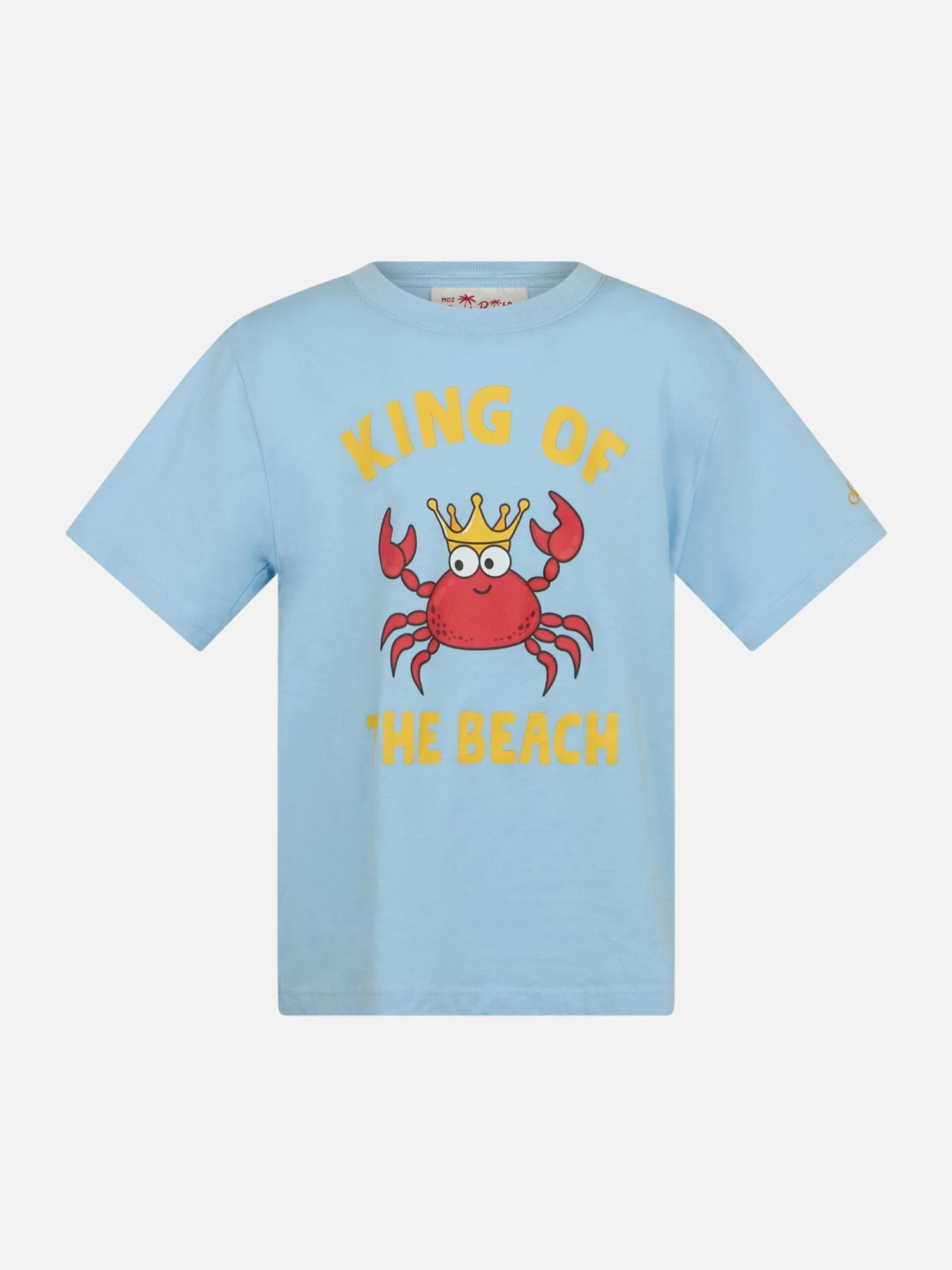 MC2 Saint Barth Boy Cotton T-shirt With King Of The Beach Crab Print 3 MC2 Saint Barth Boy Cotton T-shirt With King Of The Beach Crab Print
