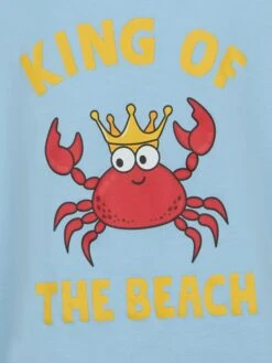 MC2 Saint Barth Boy Cotton T-shirt With King Of The Beach Crab Print 7 MC2 Saint Barth Boy Cotton T-shirt With King Of The Beach Crab Print -MC2 Saint Barth Shop UID TSH000102180F BOY T SHIRT SKY 3