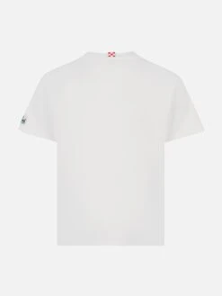 MC2 Saint Barth Cotton T-shirt With My Dad Is My Guide Embroidery -MC2 Saint Barth Shop UID TSH000104679H BOY T SHIRT WHITE 02