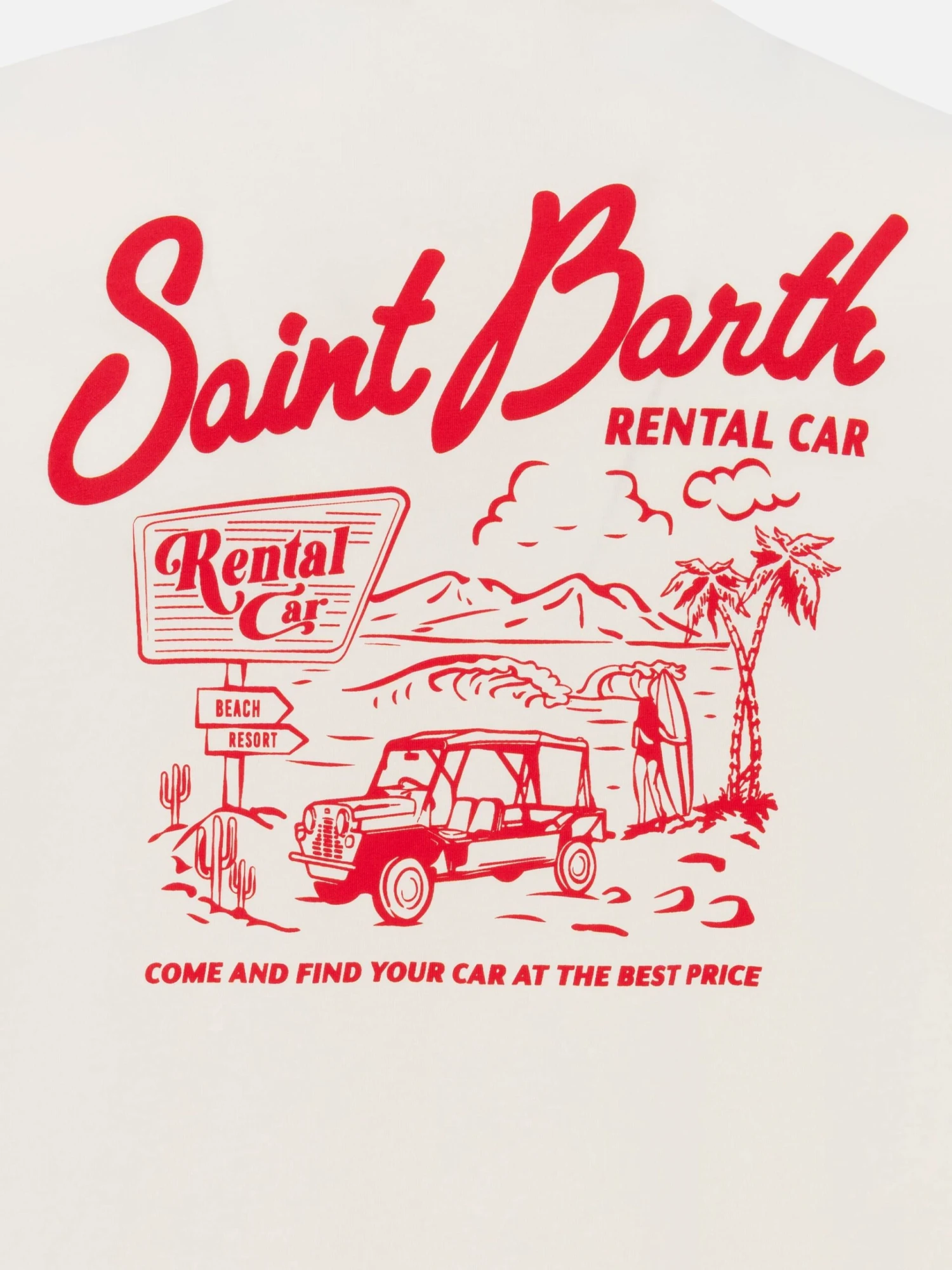 MC2 Saint Barth Organic Cotton T-shirt With Saint Barth Rental Car Print 7 MC2 Saint Barth Organic Cotton T-shirt With Saint Barth Rental Car Print - Image 5