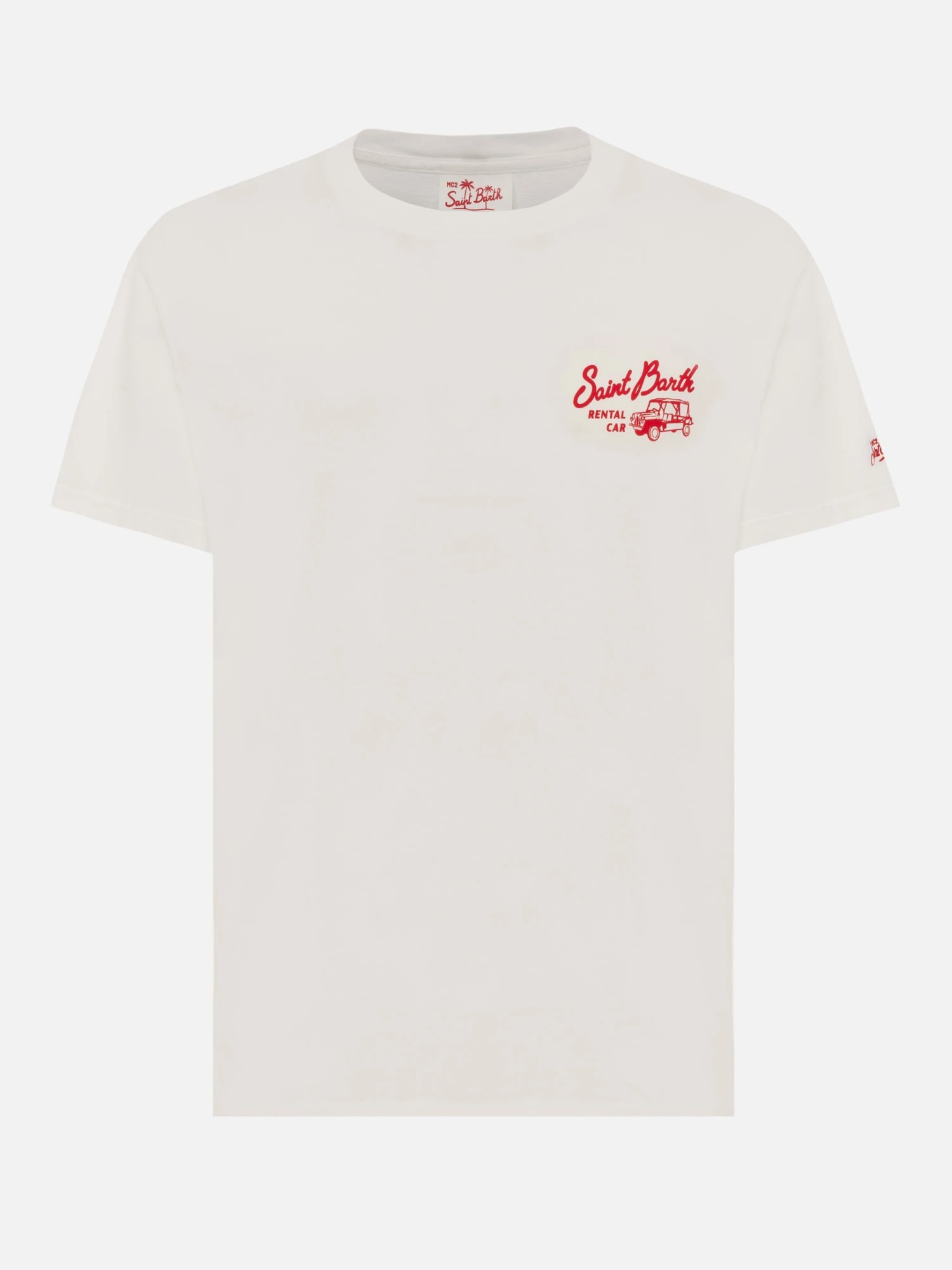 MC2 Saint Barth Organic Cotton T-shirt With Saint Barth Rental Car Print 6 MC2 Saint Barth Organic Cotton T-shirt With Saint Barth Rental Car Print - Image 4