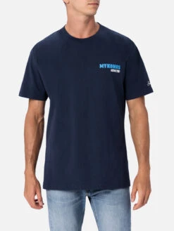 MC2 Saint Barth Man Cotton T-shirt With Mykonos Addicted Postcard Placed Print 7 MC2 Saint Barth Man Cotton T-shirt With Mykonos Addicted Postcard Placed Print -MC2 Saint Barth Shop UID TSHM00100884F MAN T SHIRT BLUE 01