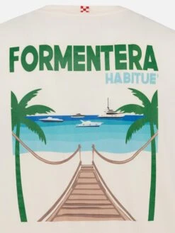MC2 Saint Barth Organic Cotton T-shirt With Formentera Postcard Print -MC2 Saint Barth Shop UID TSHM00101239H MAN T SHIRT WHITE 20250315084127 05