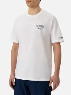 MC2 Saint Barth Cotton T-shirt With St. Barth Tennis Print -MC2 Saint Barth Shop UID TSHM00102250H MAN T SHIRT WHITE 20250304171944 01