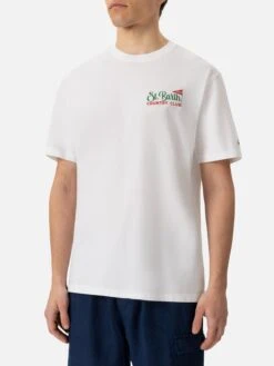 MC2 Saint Barth Cotton T-shirt With St. Barth Country Club Print -MC2 Saint Barth Shop UID TSHM00102256H MAN T SHIRT WHITE 20250304171944 01
